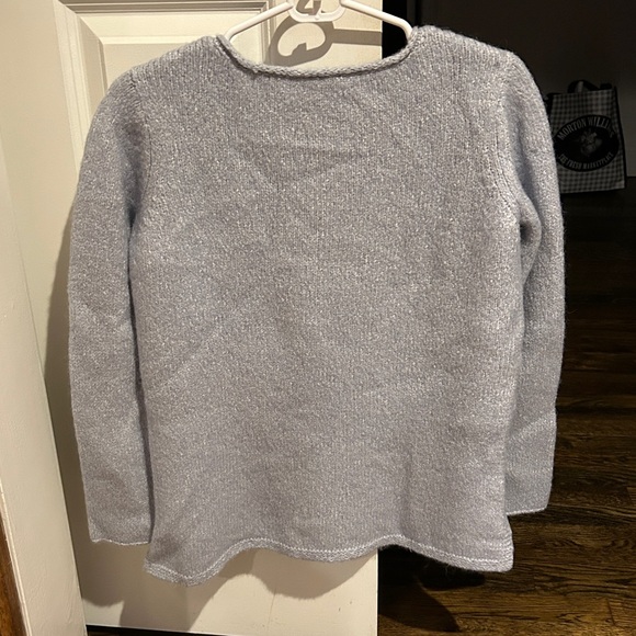 Eileen Fisher Alpaca & Organic Cotton Ballet Neck Side Slit Gray Sweater Size SP - Picture 12 of 12